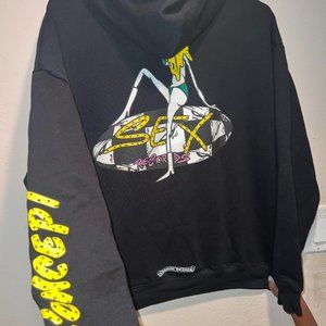 Chrome Heart Sex Records Hoodie ( Pre-Owned) Medium